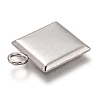 Non-Tarnish 304 Stainless Steel Pendant Cabochon Settings X-STAS-I176-07P-4
