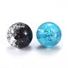 5 Colors Spray Painted & Baking Paint Crackle Glass Beads CCG-X0010-11-8mm-3