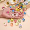 Craftdady 100Pcs 10 Colors Transparent Enamel Acrylic Beads TACR-CD0001-07-4