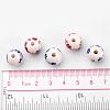 Floral Printed Porcelain Beads PORC-CF187Y-CF190Y-4
