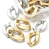 20Pcs 2 Colors Opaque Spray Painted Acrylic Linking Rings OACR-YW0001-52-2