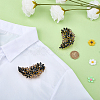 2Pcs Flower Alloy Rhinestone Brooch JEWB-FG0001-70A-4