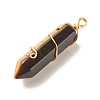 Natural Mixed Gemstone Pointed Pendants PALLOY-JF01502-4