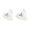 Triangle Brass Drawbench Stud Earring EJEW-L288-007S-2