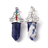 Natural Sodalite Big Pointed Pendants G-I342-01P-05-2