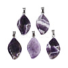 Natural Amethyst Pendants G-S364-076A-02-2
