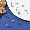 SHEGRACE Brass Micro Pave Cubic Zirconia Stud Earrings XGRQ4N571-707P-4