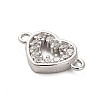 925 Sterling Silver Micro Pave Cubic Zirconia Connector Charms STER-U009-03P-02-2