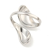 Non-Tarnish Teardrop 304 Stainless Steel Open Cuff Finger Rings for Women RJEW-P114-03P-3