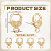 6Pcs Tibetan Style Heart Lobster Claw Clasps FIND-LP0007-54-2