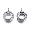 Alloy Magnetic Locket Pendants PALLOY-T052-21P-1