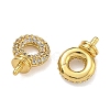 Brass Micro Pave Cubic Zirconia Peg Bails KK-D229-15G-2