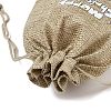 Christmas Printed Burlap Packing Pouches Drawstring Bags ABAG-Q053-02B-02-4