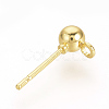 Iron Ball Stud Earring Findings X-KK-R071-09G-2