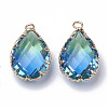 K9 Glass Imitation Tourmaline Pendants X-GLAA-Q069-02C-2