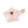 Natural Rose Quartz Pendants G-Z157-01G-08-2