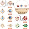 12Pcs 6 Style Rack Plating Brass Pendants KK-NB0001-74-5