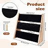 2-Tier Wood & Velvet Jewelry Set Display Stands ODIS-WH0329-79-2