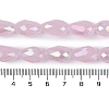 Opaque Solid Color Electroplate Glass Beads Strands EGLA-N013-J6mm-B01-4