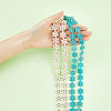 SUPERFINDINGS 4 Strands 2 Colors Ocean Theme Synthetic Turquoise Beads Strands G-FH0001-93-3