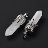 Natural Quartz Crystal Big Pointed Pendants G-E059-03AS-09-4