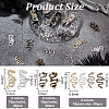 80Pcs 8 Style Alloy Cabochons MRMJ-OC0003-86-2