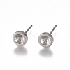 Non-Tarnish 304 Stainless Steel Stud Earring Findings STAS-G225-24P-01-1