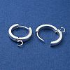 201 Stainless Steel Huggie Hoop Earrings Findings STAS-A167-01N-S-2