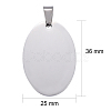 Tarnish Resistant 304 Stainless Steel Pendants STAS-I140-18S-3