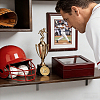 12-Slot Wooden Champion Rings Storage Boxes with Clear Acrylic Window Lid CON-WH0089-287-5