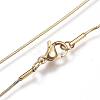 304 Stainless Steel Snake Chain Necklaces NJEW-D285-02G-2