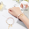 Natural Rose Quartz & Synthetic Turquoise Round Beaded Stretch Bracelet BJEW-PH01531-01-4