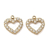 304 Stainless Steel Micro Pave Clear Cubic Zirconia Charms CU-CBAF0F8-03B-G-1