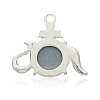 Tableware/Teapot Platinum Plated Alloy Resin Pendants PALLOY-J610B-02P-2
