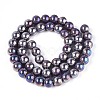 Electroplate Opaque Glass Beads Strands GLAA-T032-P8mm-AB15-2