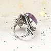 Natural Amethyst Adjustable Rings RJEW-I108-01AS-14-3