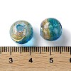 Handmade Gold Sand with Silver Foil Lampwork Beads Strand LAMP-Z007-04B-4