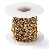 Ion Plating(IP) 304 Stainless Steel Faceted Curb Chains CHS-G027-07G-3