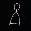 Brass Ice Pick Pinch Bails X-KK-D318-M-NR-2