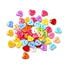 Acrylic Heart Buttons BUTT-E071-A-M-1
