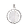 Alloy Pendant Cabochon Settings X-PALLOY-S107-005S-RS-3