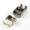 Tarnish Resistant Smooth Surface 201 Stainless Steel Watch Band Clasps STAS-R063-84-4
