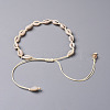 Cowrie Shell Choker Necklaces X-NJEW-JN02388-01-4