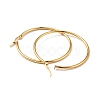 PVD Vacuum Plating 201 Stainless Steel Hoop Earrings with 304 Stainless Steel Pins for Women EJEW-D279-12G-01-2