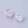 Electroplate Crystal Glass Bicone Beads GGLA-F026-B01-1