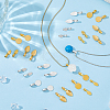 180Pcs 6 Style Tibetan Style Alloy Glue On Flat Pad Pendant Bails TIBEP-HS0001-02-5