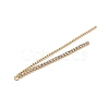 Brass Rhinestone Chain Tassel Big Pendants KK-P227-02G-3