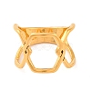 Ion Plating(IP) 304 Stainless Steel Hollow Hexagon Finger Rings for Women RJEW-S414-26B-G-2