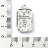 Rack Plating Alloy with Black Rhinestone Pendants FIND-Z051-04P-05-3
