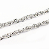 Tarnish Resistant 304 Stainless Steel Rope Chains CHS-L001-133-0.6mm-1